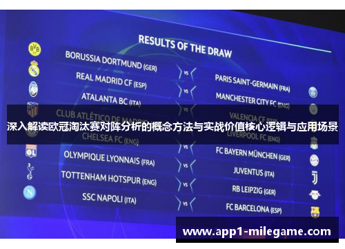 深入解读欧冠淘汰赛对阵分析的概念方法与实战价值核心逻辑与应用场景